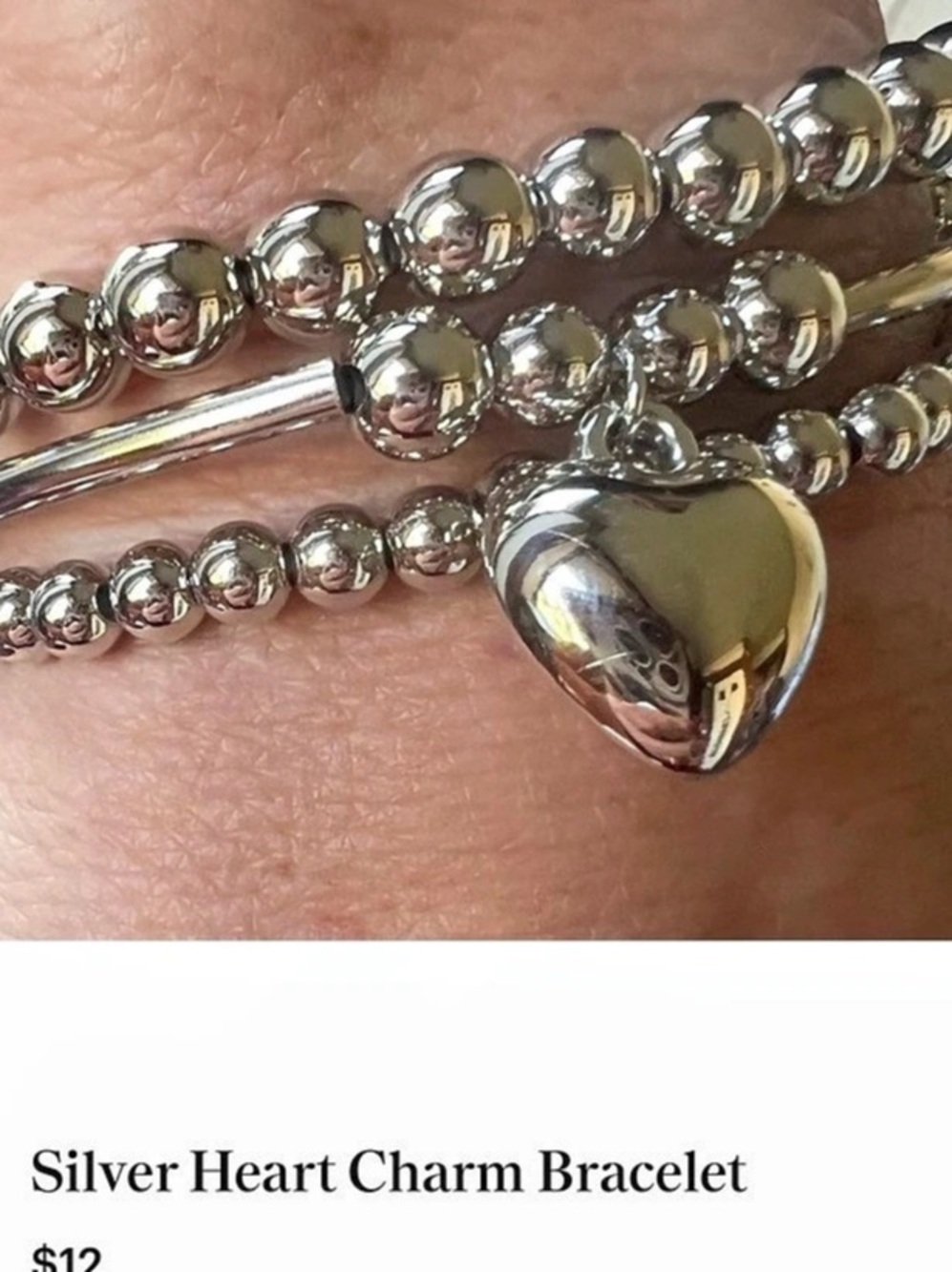Silver Heart mulit Bracelet10